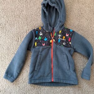 Columbia Kids' Blue Fleece Hoodie with Colorful Accents